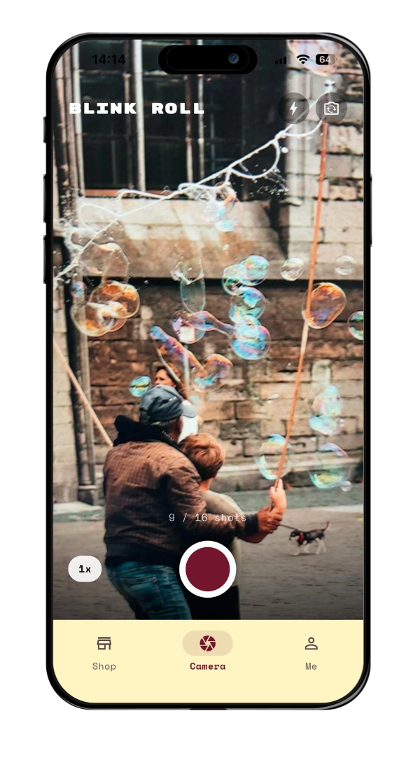 BlinkRoll app-interface